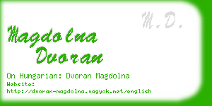 magdolna dvoran business card